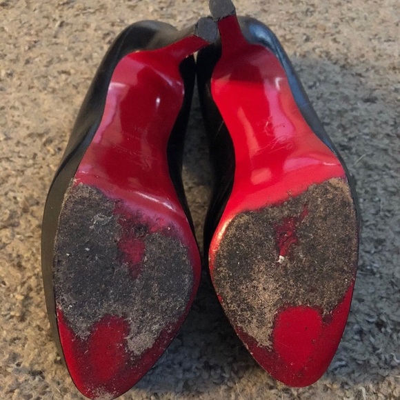 Auth Christian Louboutin Bianca Pump Black Leather - Picture 8 of 8